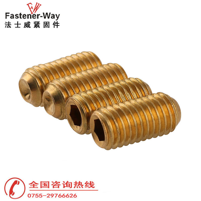 黃銅無頭內(nèi)六角緊定螺釘 黃銅無頭內(nèi)六角緊定螺釘