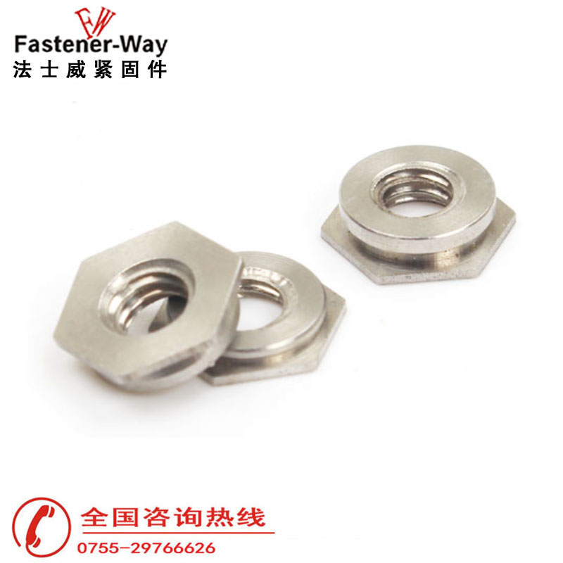 公制鑲?cè)肼菽庚R平螺母壓鉚件F-M3-1--F-M5-1&nbsp;