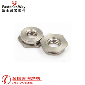 法士威公制鑲?cè)肼菽庚R平螺母壓鉚件F-M3-1--F-M5-1&nbsp;