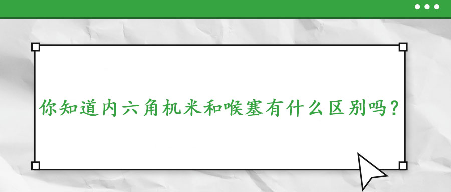 你知道內(nèi)六角機米和喉塞有什么區(qū)別嗎？